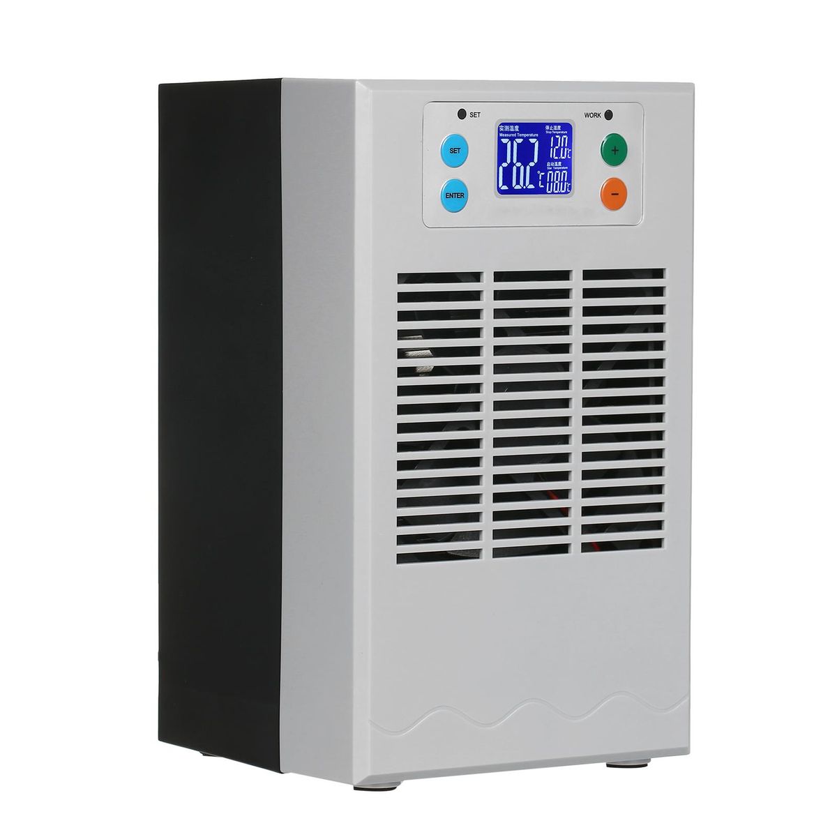 70W 20L Small Fish Tank Water Heater & Chiller Aquarium Chiller Semiconductor Electronic Aquarium Cooler LCD Display Quiet Digital Fish Tank Cooling & Heating System Small-Scale Refrigeration Cooling-water Machine for Aquacul
