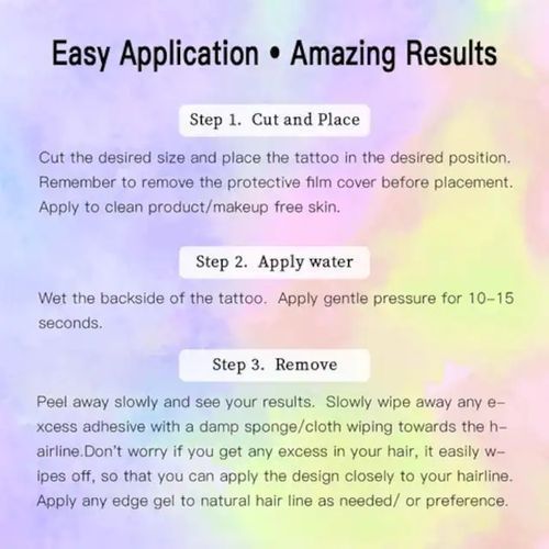 Black Baby Hair Natural Fringe Tattoo Sticker Curl