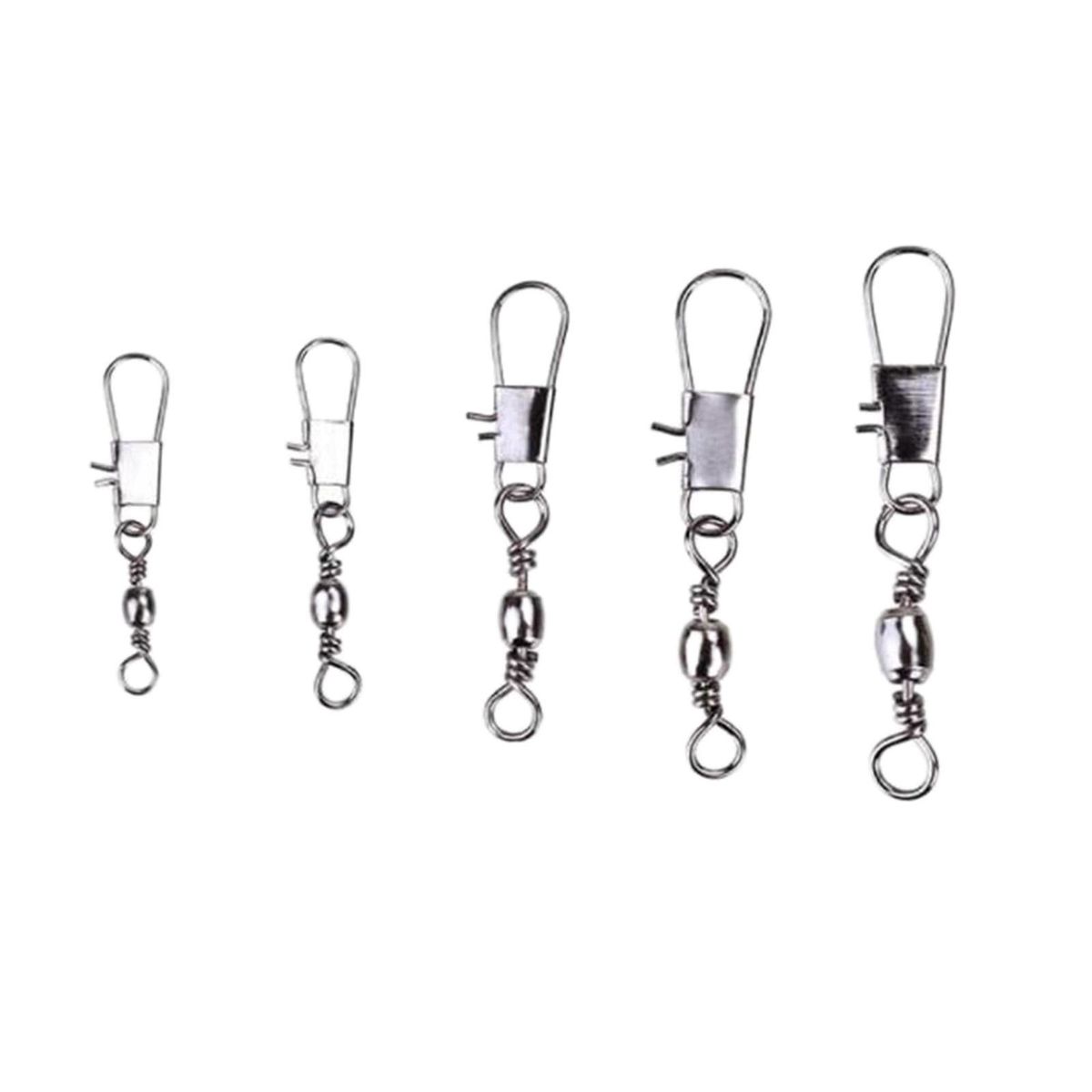 200x  Barrel Swivel Ball Bearing Connector Solid Rings