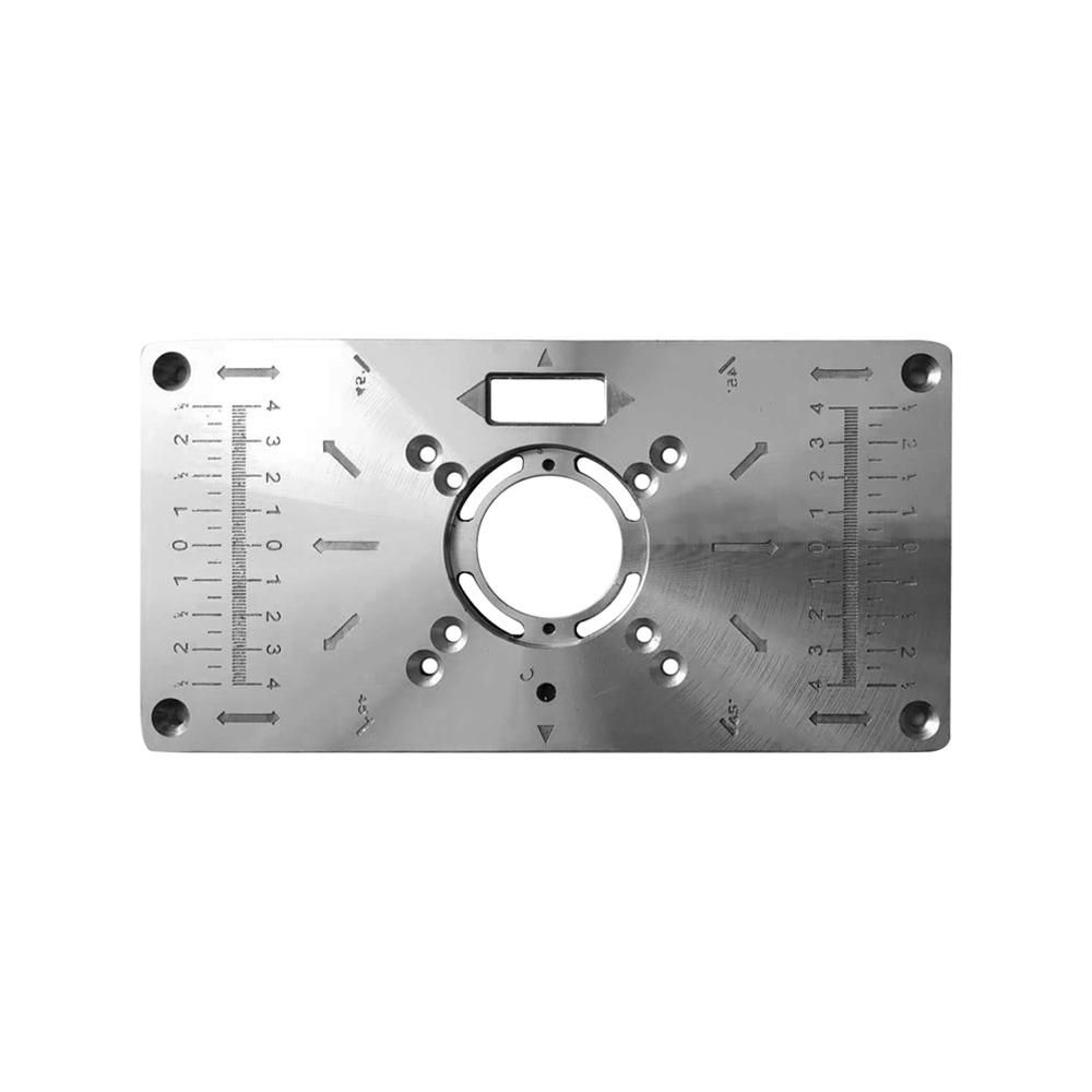 Multifunctional Router Table Insert Plate Woodworking Benches Aluminium Wood Router Trimmer Models Engraving Machine with 4 Rings Tools