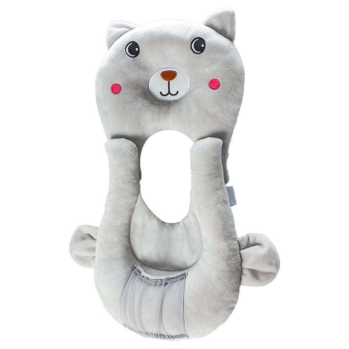 Multifunctional Soft Baby Feeding Pillow Baby Bottle Holder Gray Dog