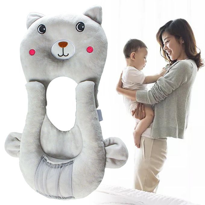 Multifunctional Soft Baby Feeding Pillow Baby Bottle Holder Gray Dog