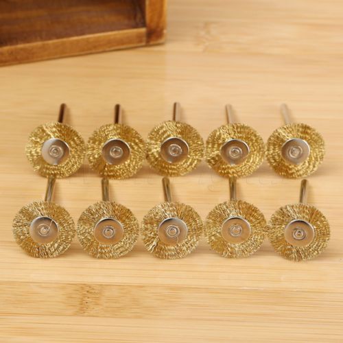 Fixmee 10pcs 22mm Brass Wire Wheel Brushes Milling Cutter