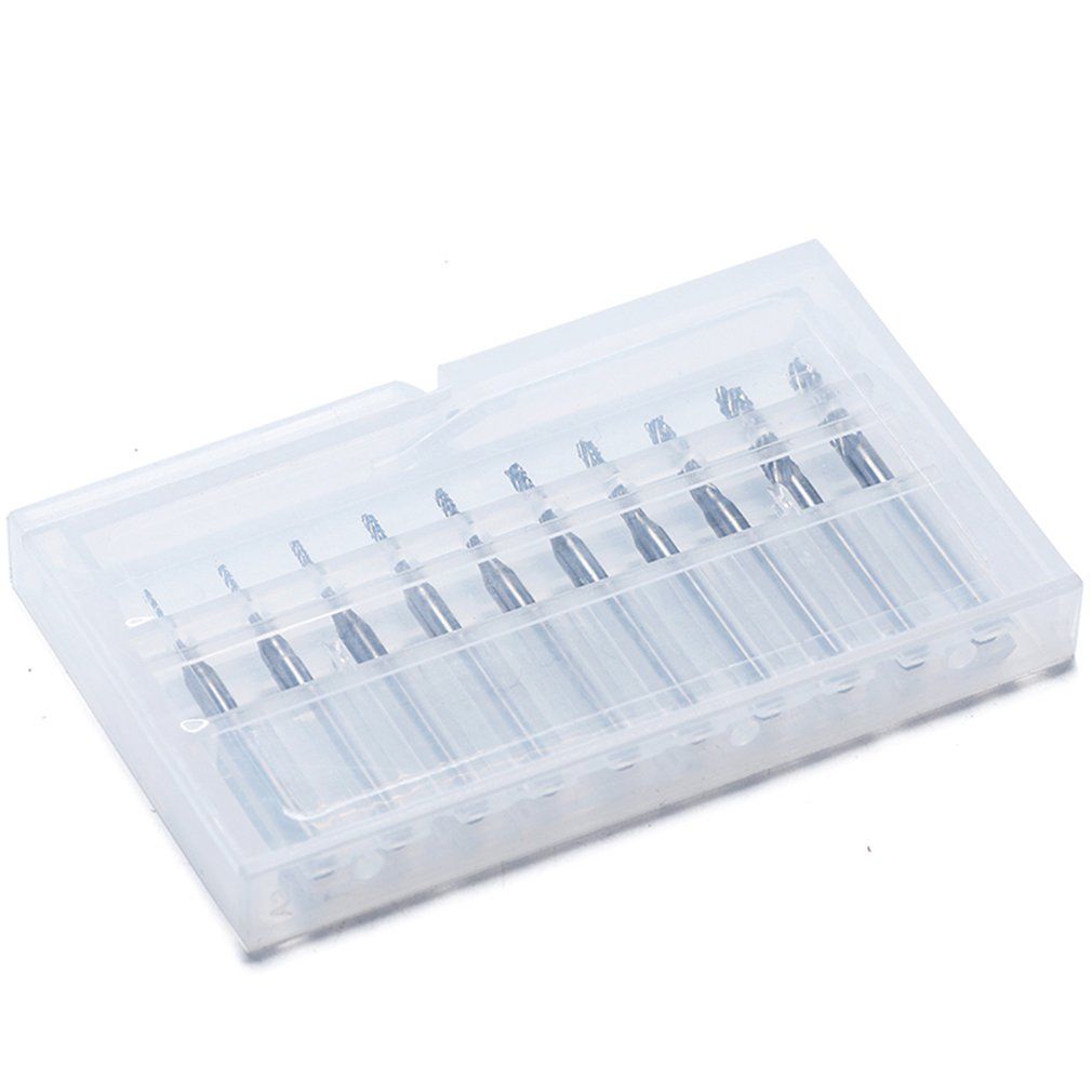 10 Pieces Set Tungsten Carbide Extended Pcb Milling Cutter
