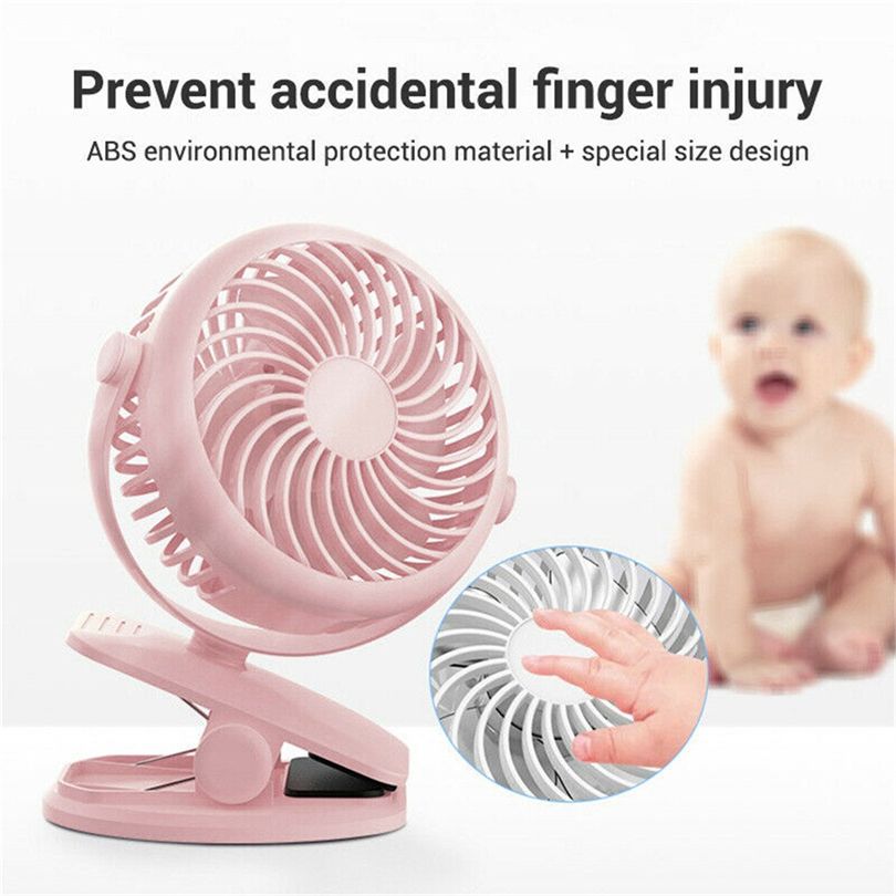 Computer Fan 360-degree Mini Portable 2000MAH Rotatable Desktop Fan J80 Home Silent USB On Fan+Clips Fan Electric Rechargeable