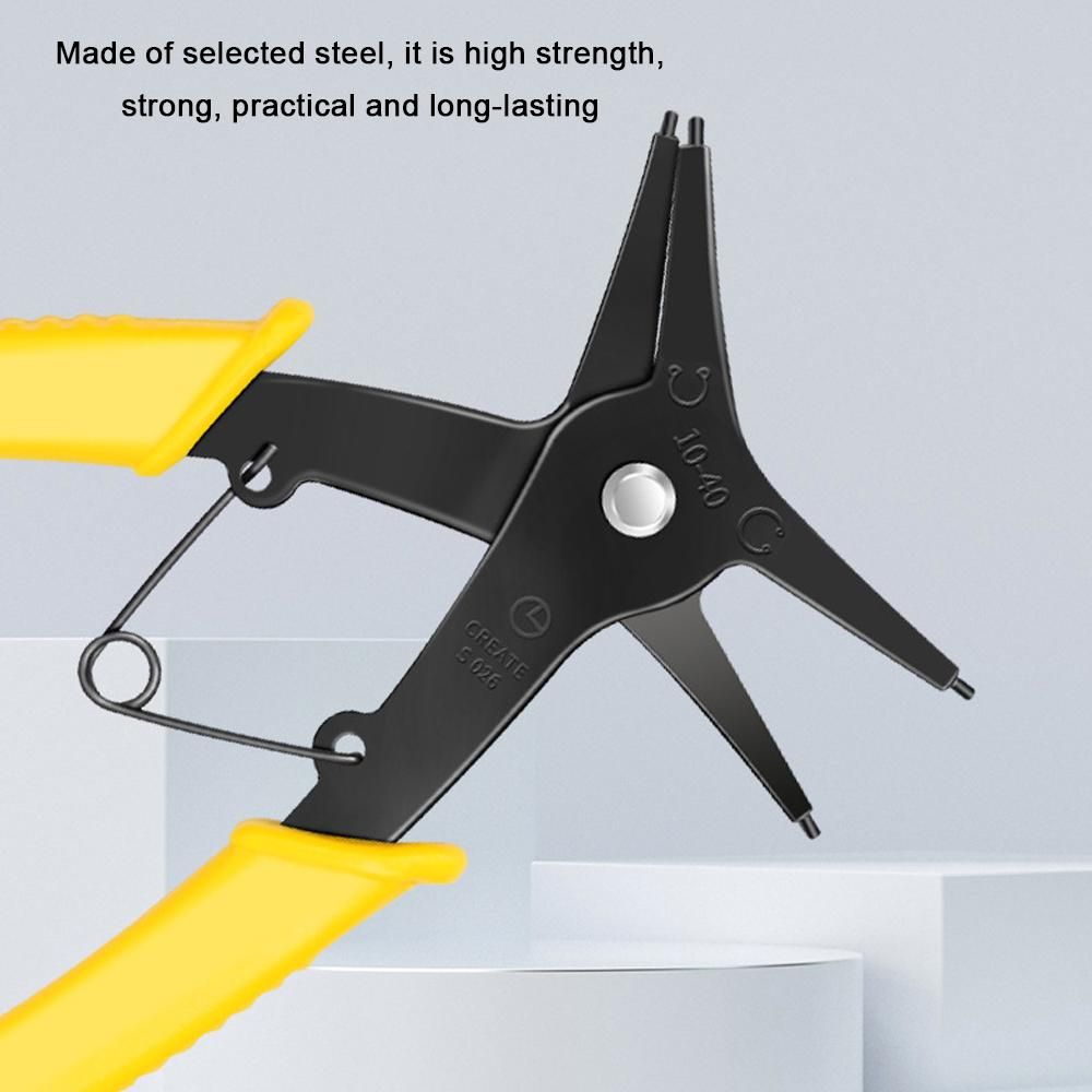 2 In 1 Circlip Pliers Internal External Dual-use Retaining Snapring Plier Multifunctional Circlip Pliers Hand Tool