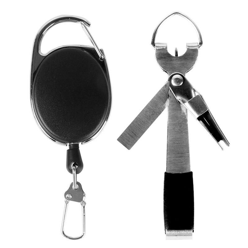 Quick Knot Tool Retractable Buckle and Cutter Clip for Fishi