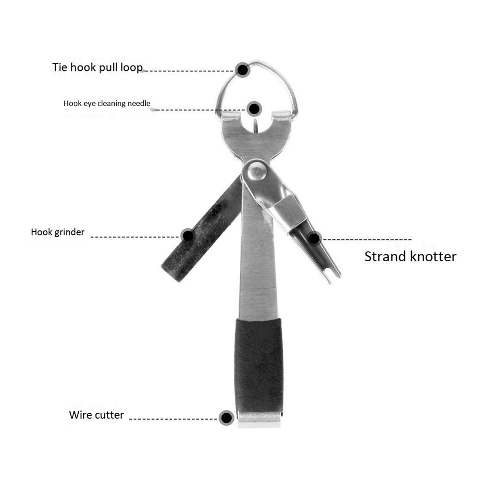 Quick Knot Tool Retractable Buckle and Cutter Clip for Fishi