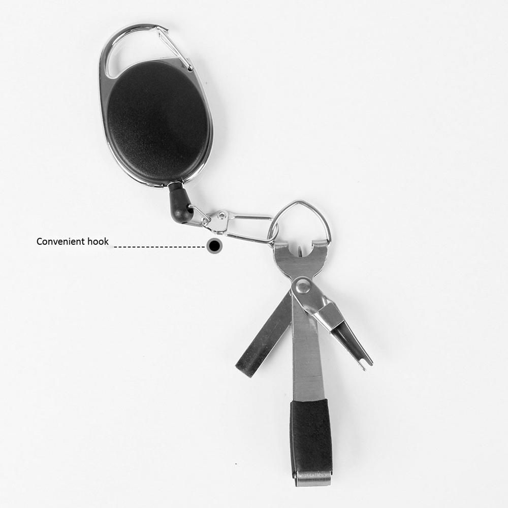 Quick Knot Tool Retractable Buckle and Cutter Clip for Fishi