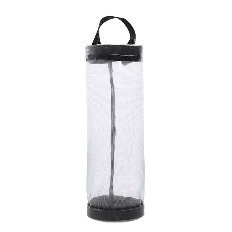 Garbage Bag Dispenser Kitchen Transparent Grid Garbage Bags Organizer Wall Mount Reusable Grocery Bags Holder Home Storage