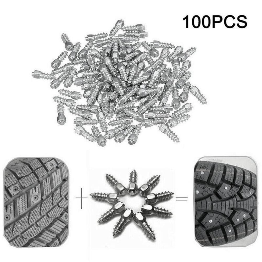 200PCS 9mm Tire Studs Carbide Screw Spikes Anti-Slip