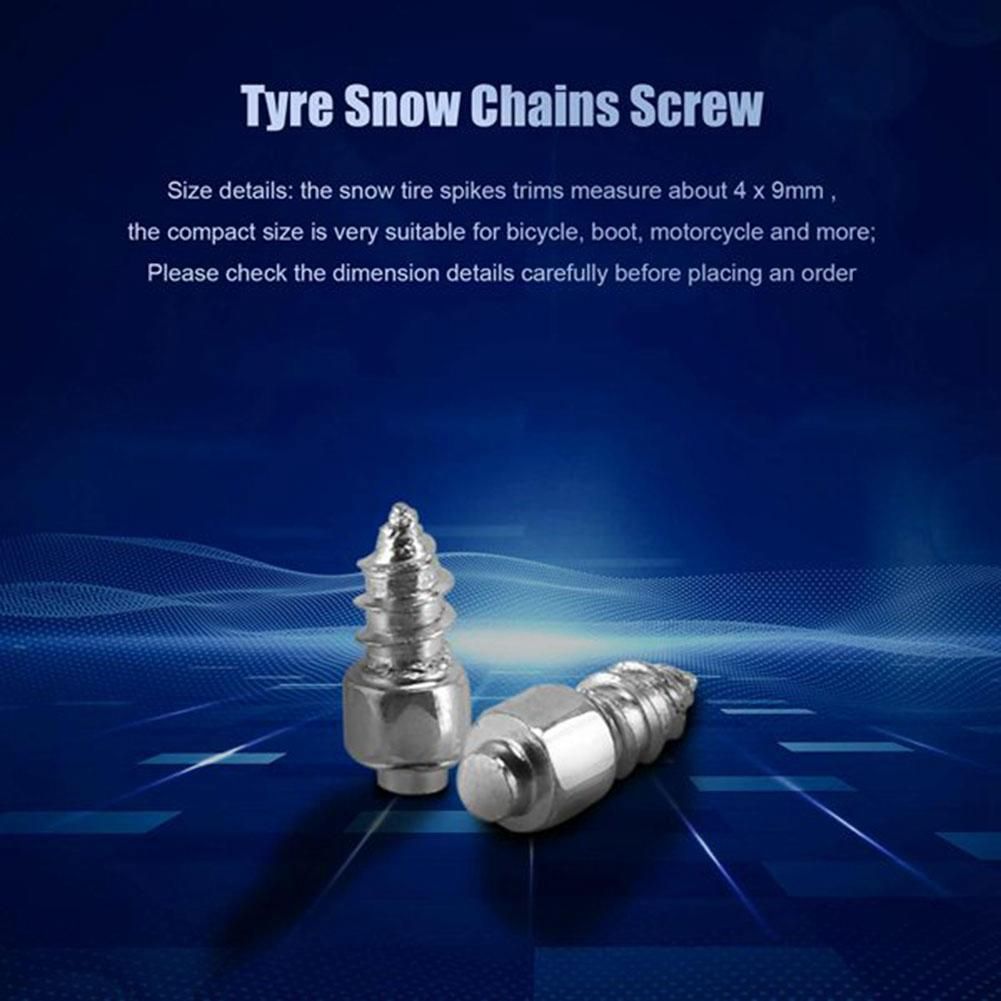 200PCS 9mm Tire Studs Carbide Screw Spikes Anti-Slip