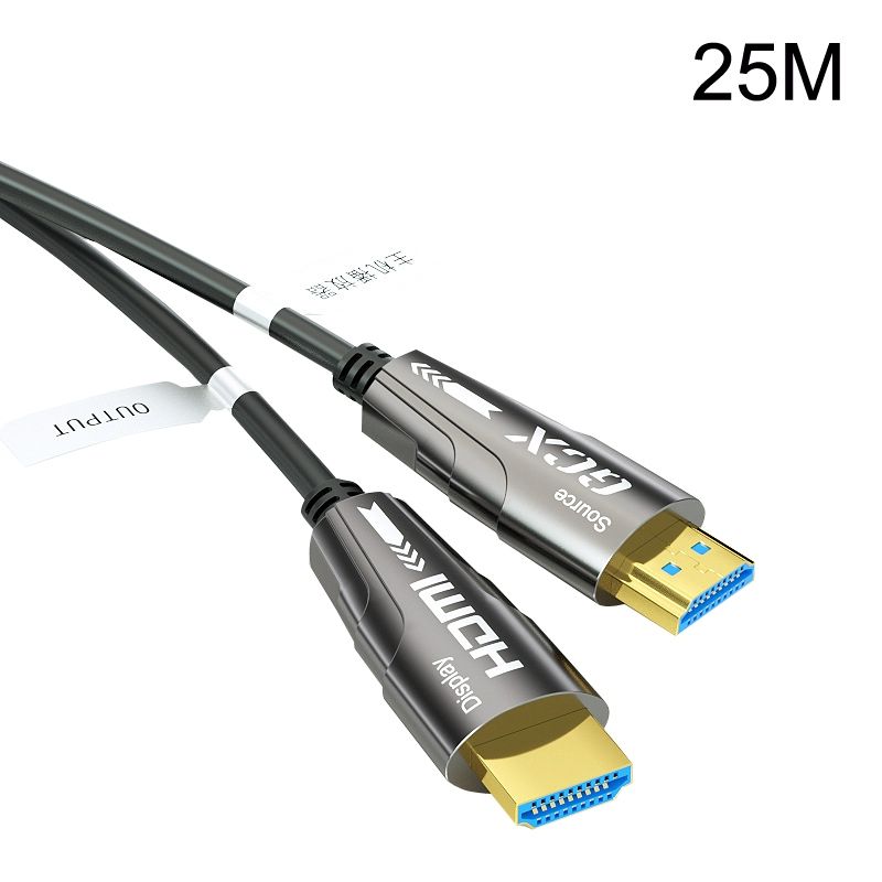 HDMI 2.0 To HDMI 4K Optical Cable, Cable Length: 25m