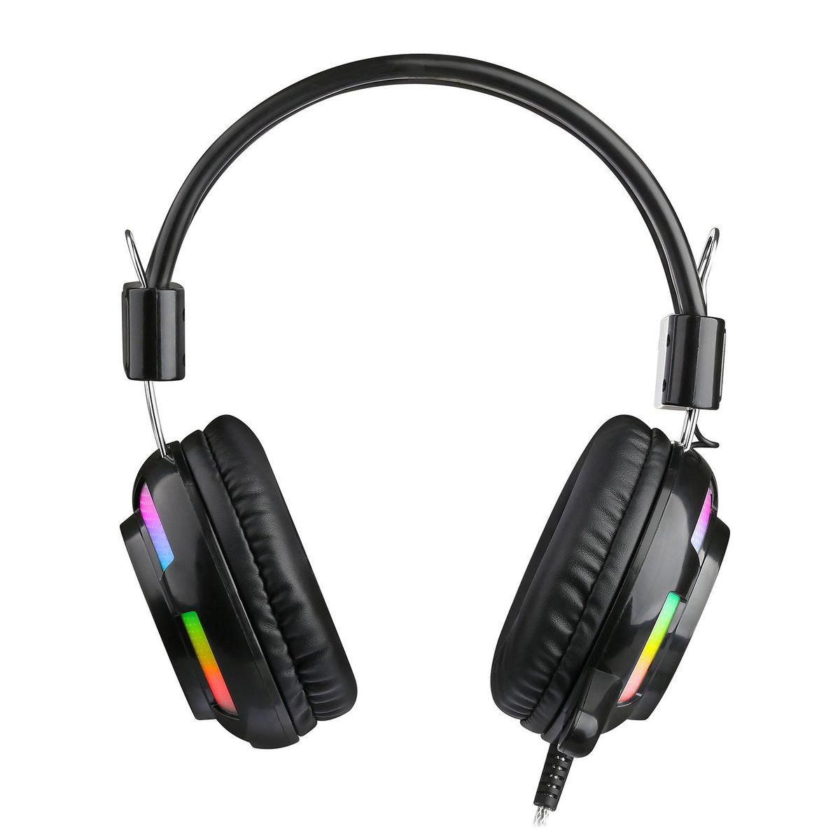 KUBITE Wired Headphones Over-Ear Gaming Earphones with RGB Light Super Dazzling Interface Wire Control with Microphone Computer Headset