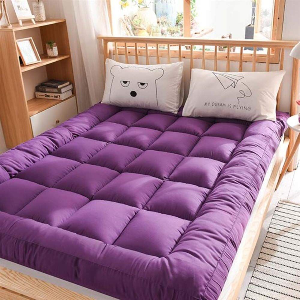 Luxe, Fluffy, Quality 6cm Super Thick, Mattress Topper- Purple