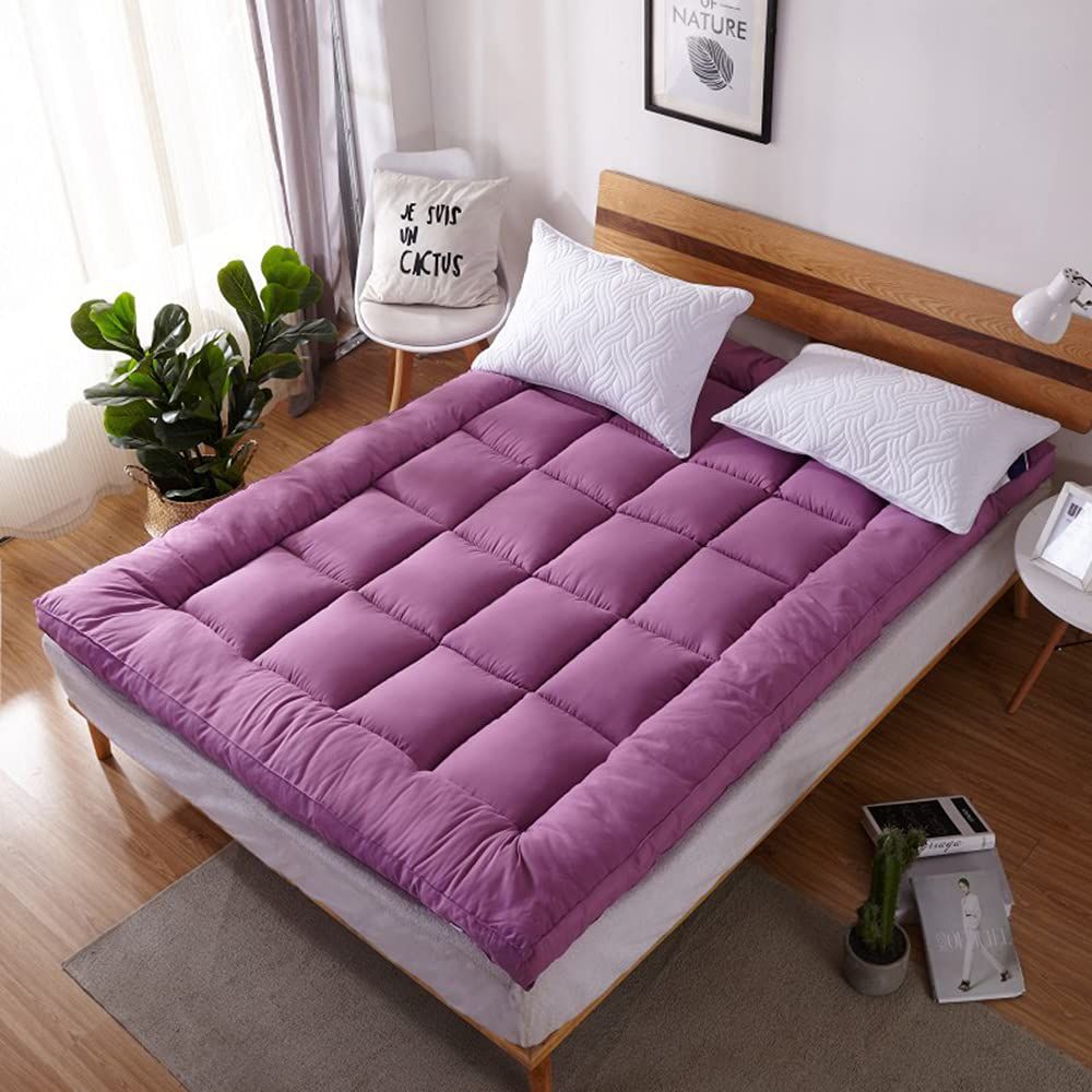 Luxe, Fluffy, Quality 6cm Super Thick, Mattress Topper- Purple