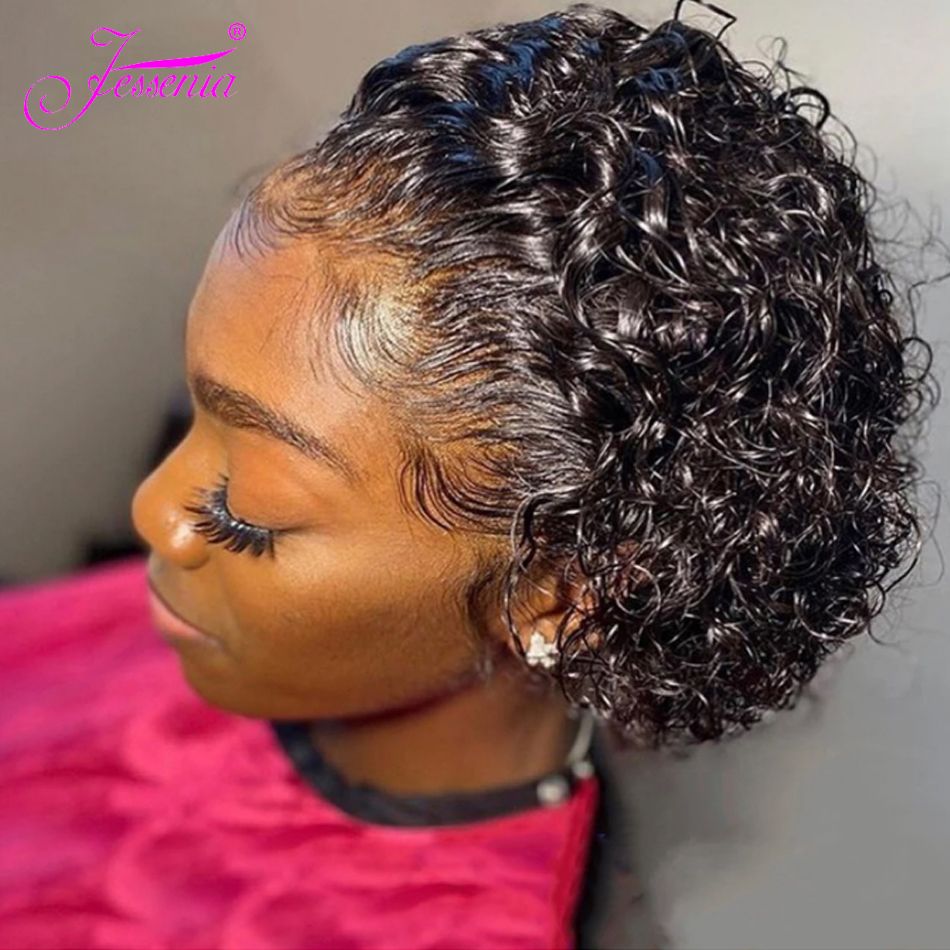 Pixie Cut Short Curly Bob S For Women Perruque Cheveux