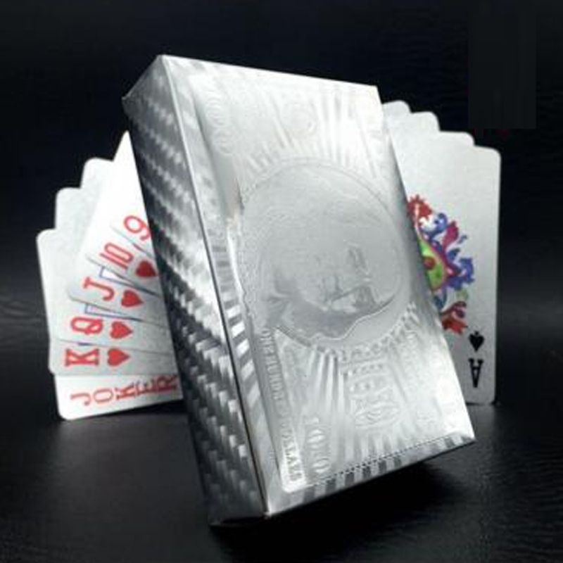 High Quality Silver Plastic Card Silver Pokers Pvc Plastic