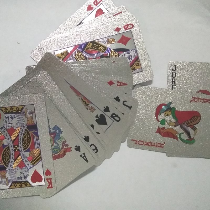 High Quality Silver Plastic Card Silver Pokers Pvc Plastic