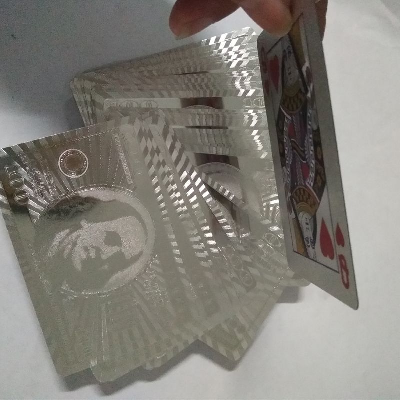 High Quality Silver Plastic Card Silver Pokers Pvc Plastic