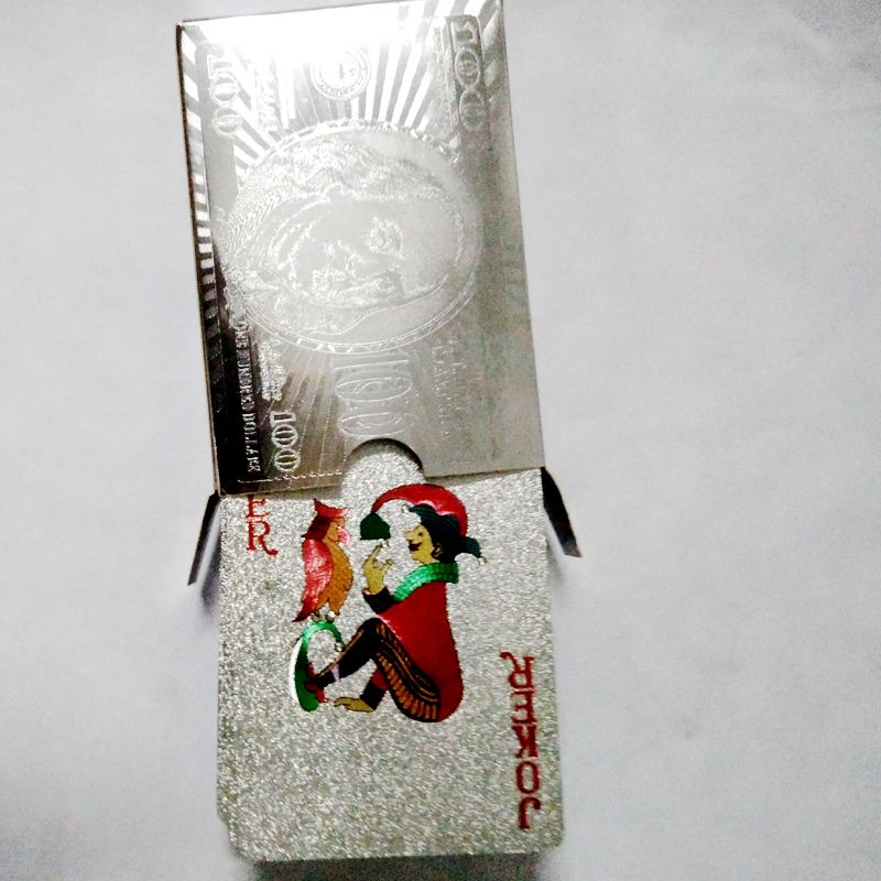 High Quality Silver Plastic Card Silver Pokers Pvc Plastic