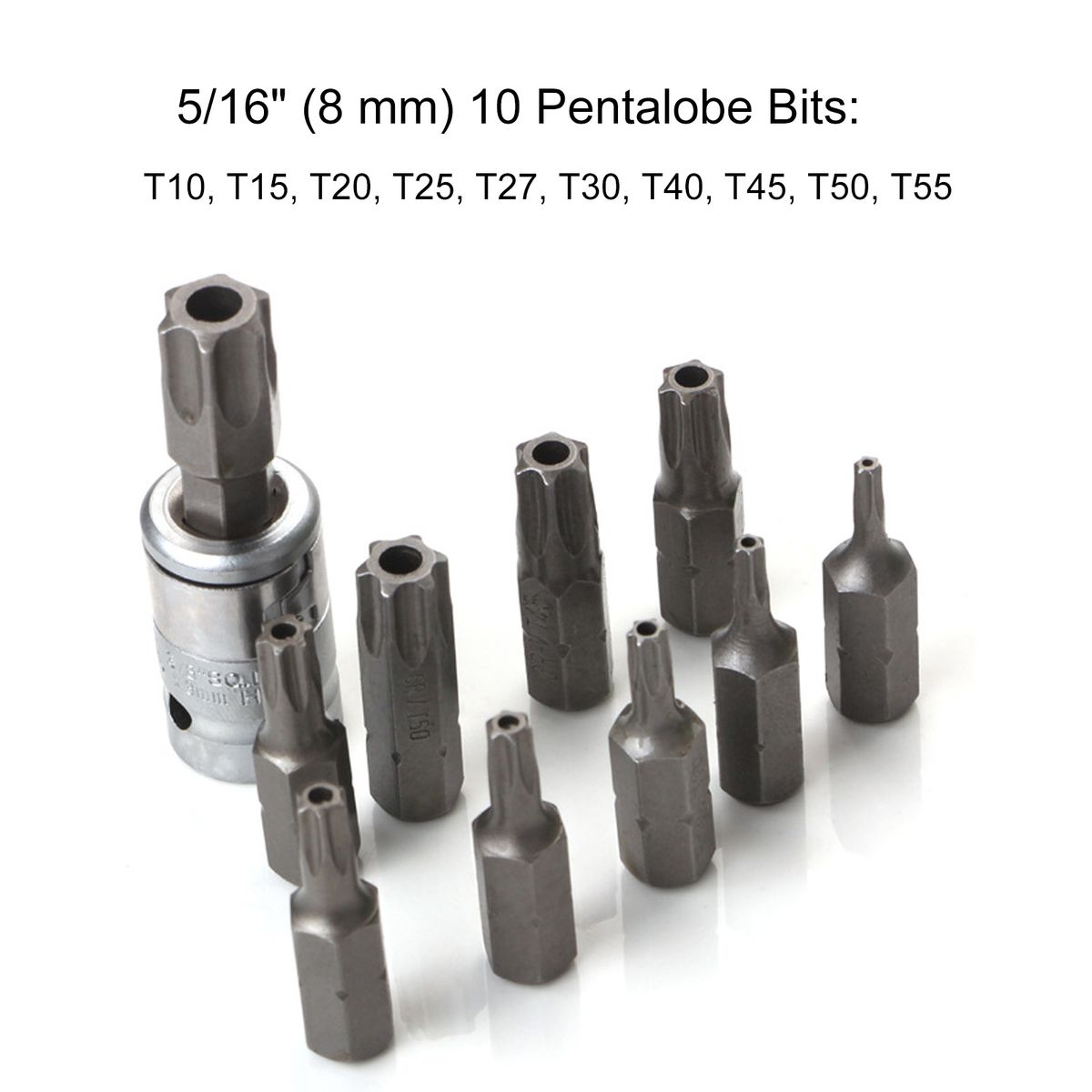 34Pcs E-Torx Sockets Bit Set Male Female E-torx Bits 3/8''