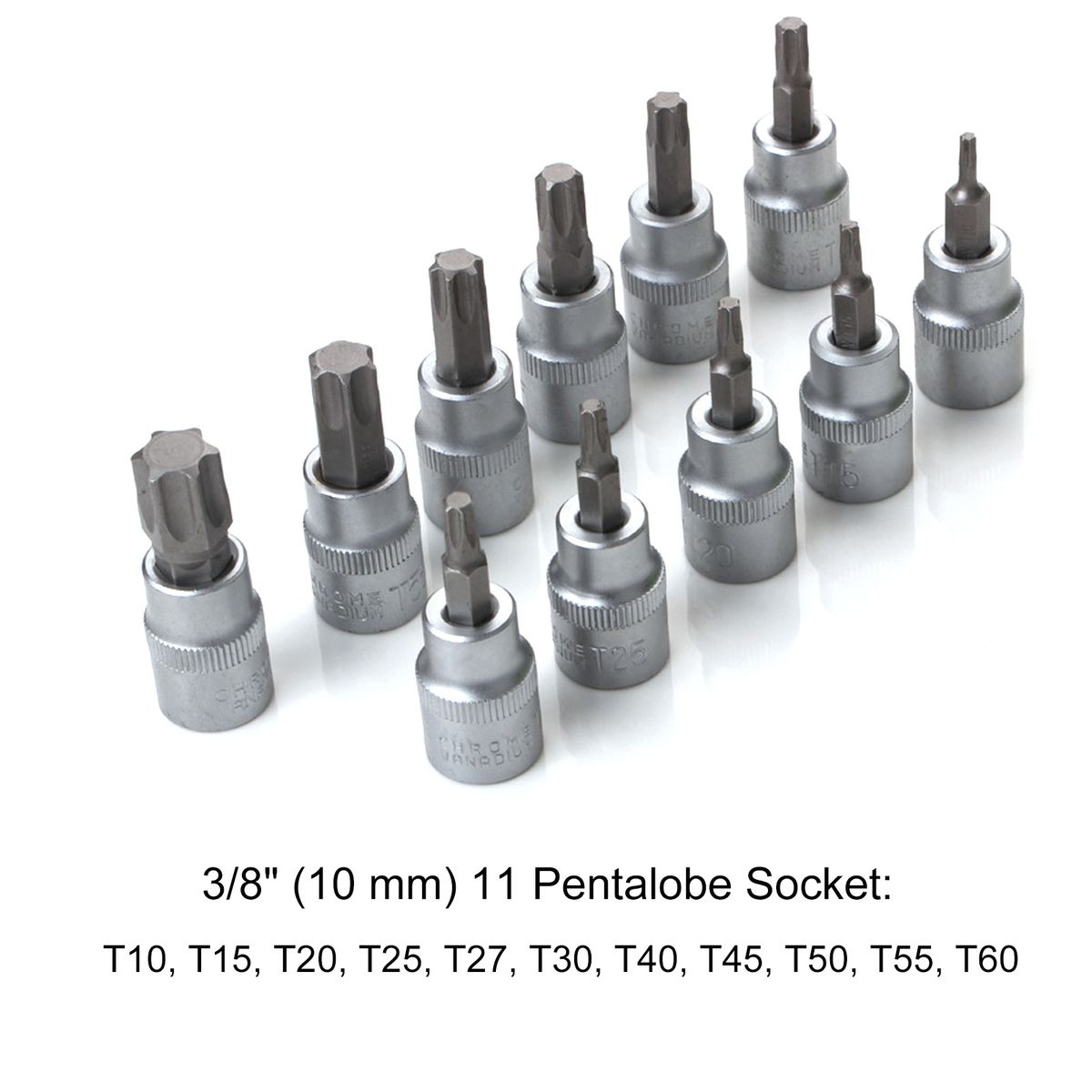 34Pcs E-Torx Sockets Bit Set Male Female E-torx Bits 3/8''