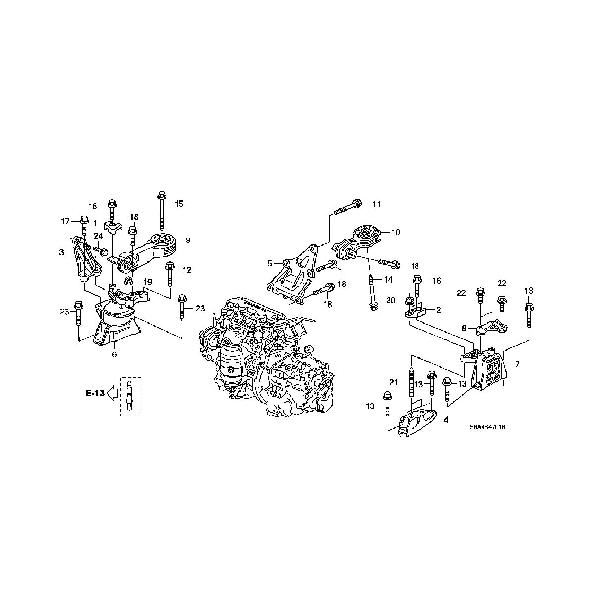 Front Upper Engine Torque Damper for 2006-2011 1.8L