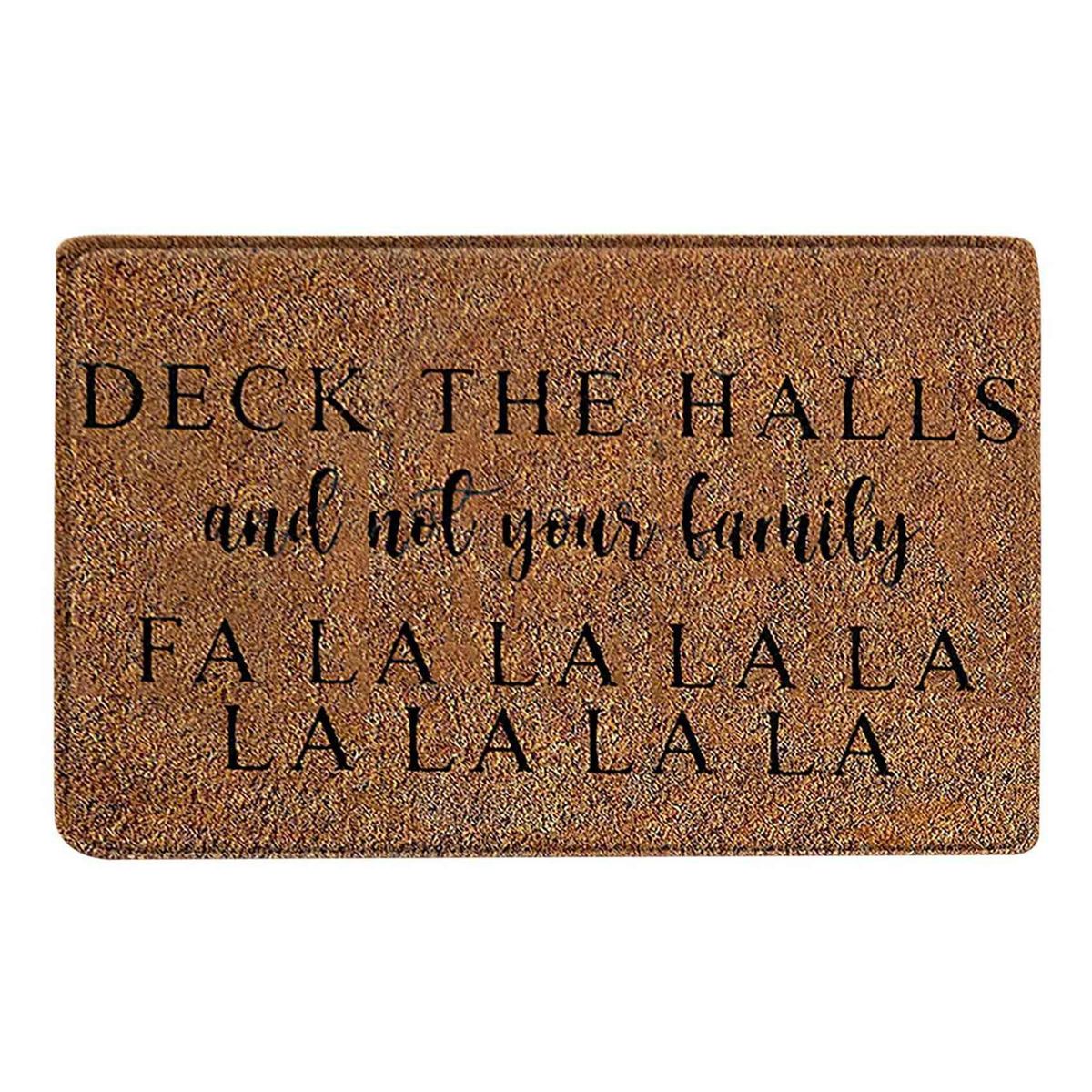 Christmas Door Mat Welcome Decor Non-Slip Door Mats Kitchen Foot Mat Bedroom Living Room Christmas Printing Floor Mat B