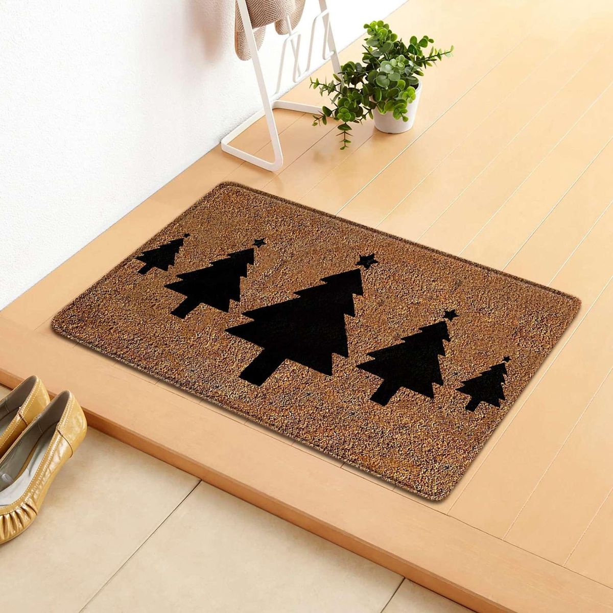 Christmas Door Mat Welcome Decor Non-Slip Door Mats Kitchen Foot Mat Bedroom Living Room Christmas Printing Floor Mat B