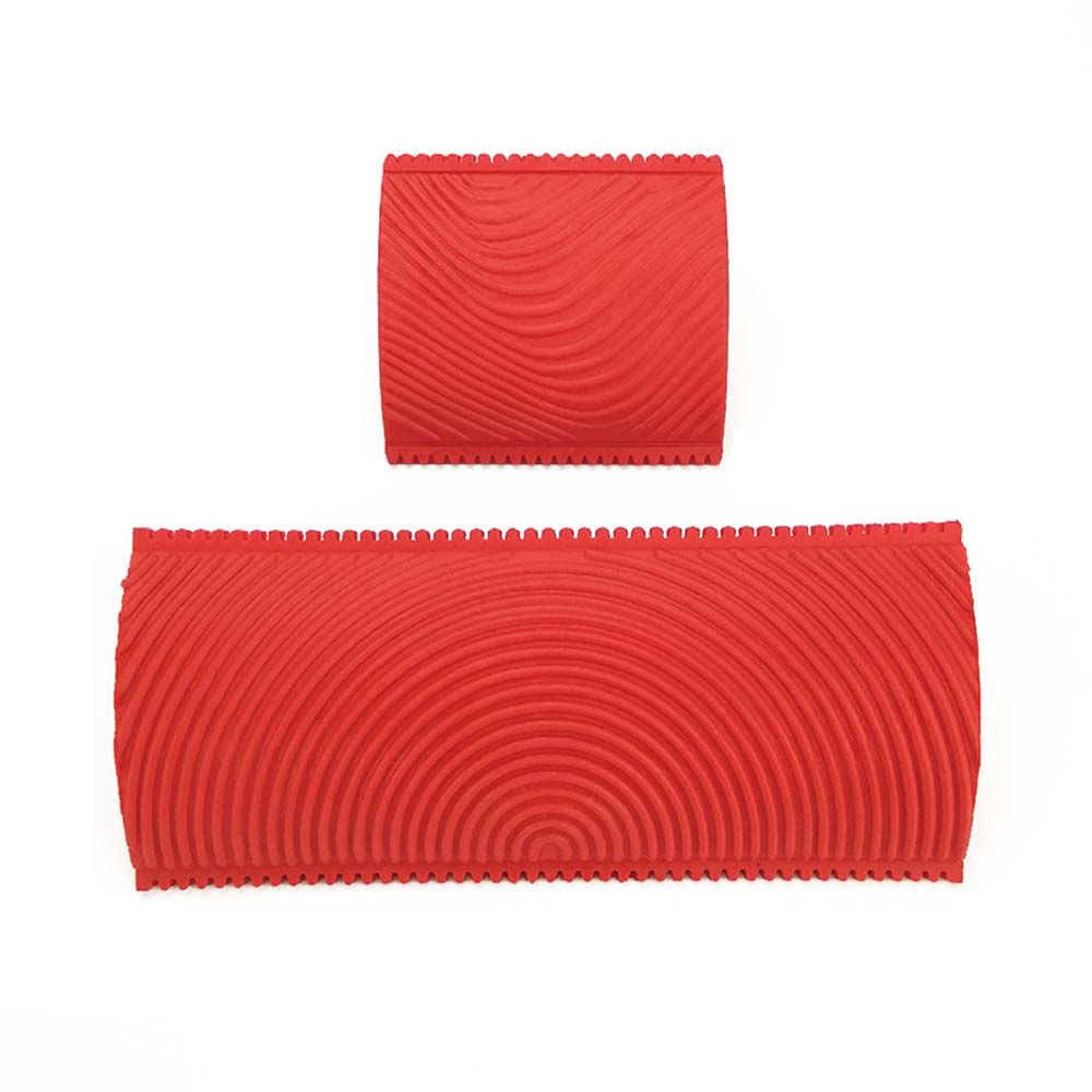 2pcs Paint Roller Brush Rubber Imitation Wood Grai