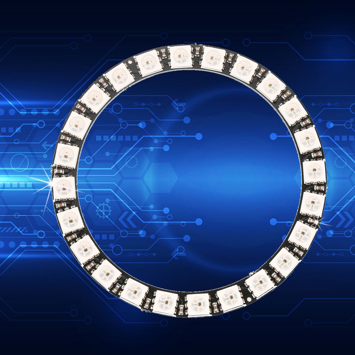 1pc 24‑Bit WS2812 5050 RGB LED Ring Lamp Light With