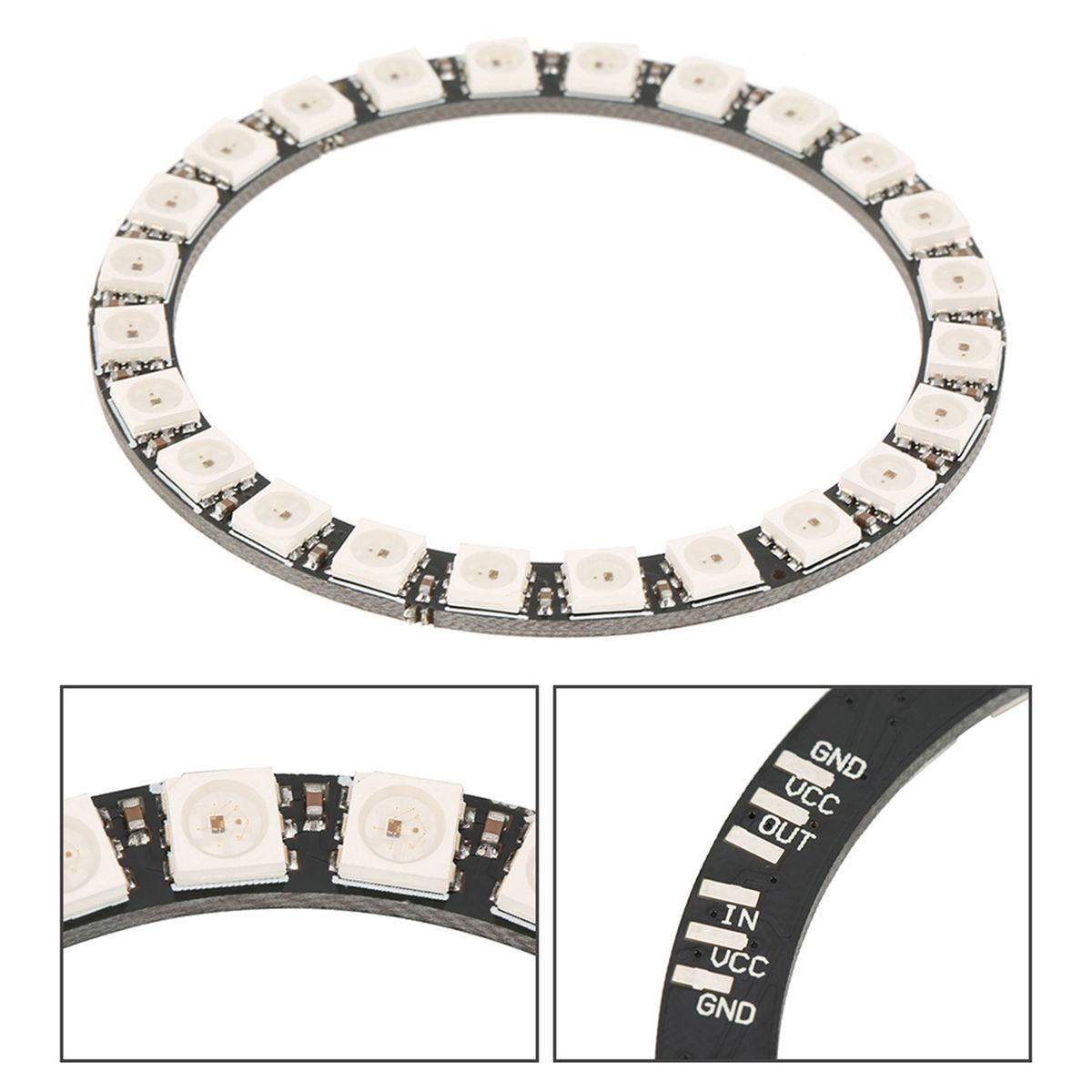 1pc 24‑Bit WS2812 5050 RGB LED Ring Lamp Light With