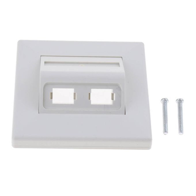 ABS 2 Sockets SC / LC Fiber  Tray Fiber Optic Wall Plate Panel
