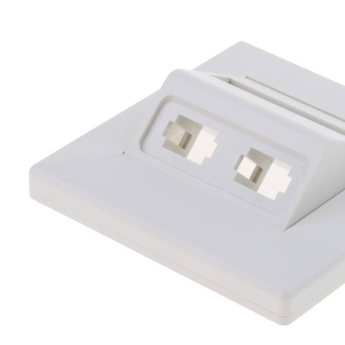 ABS 2 Sockets SC / LC Fiber  Tray Fiber Optic Wall Plate Panel