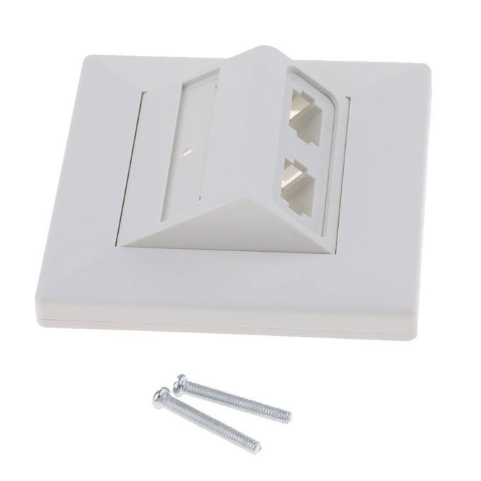 ABS 2 Sockets SC / LC Fiber  Tray Fiber Optic Wall Plate Panel