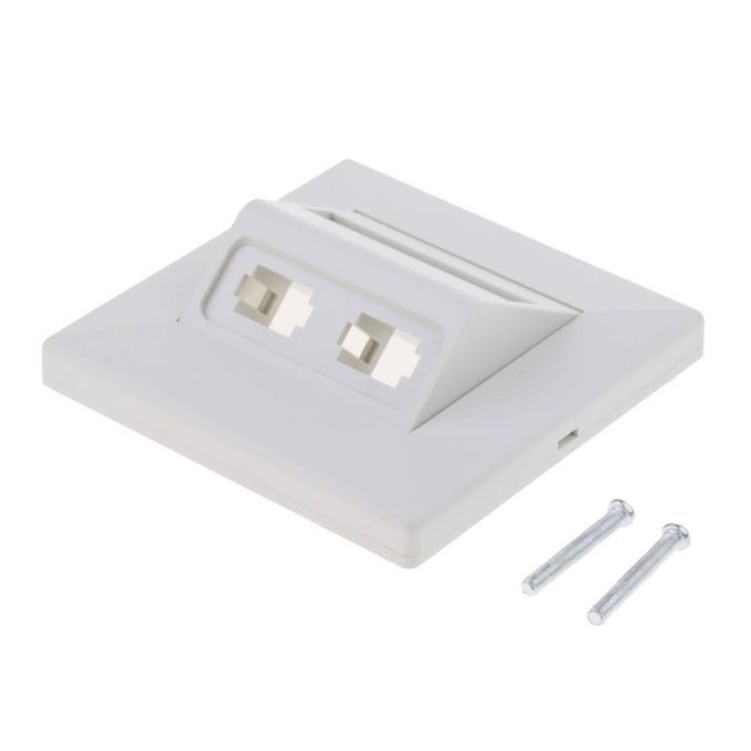 ABS 2 Sockets SC / LC Fiber  Tray Fiber Optic Wall Plate Panel