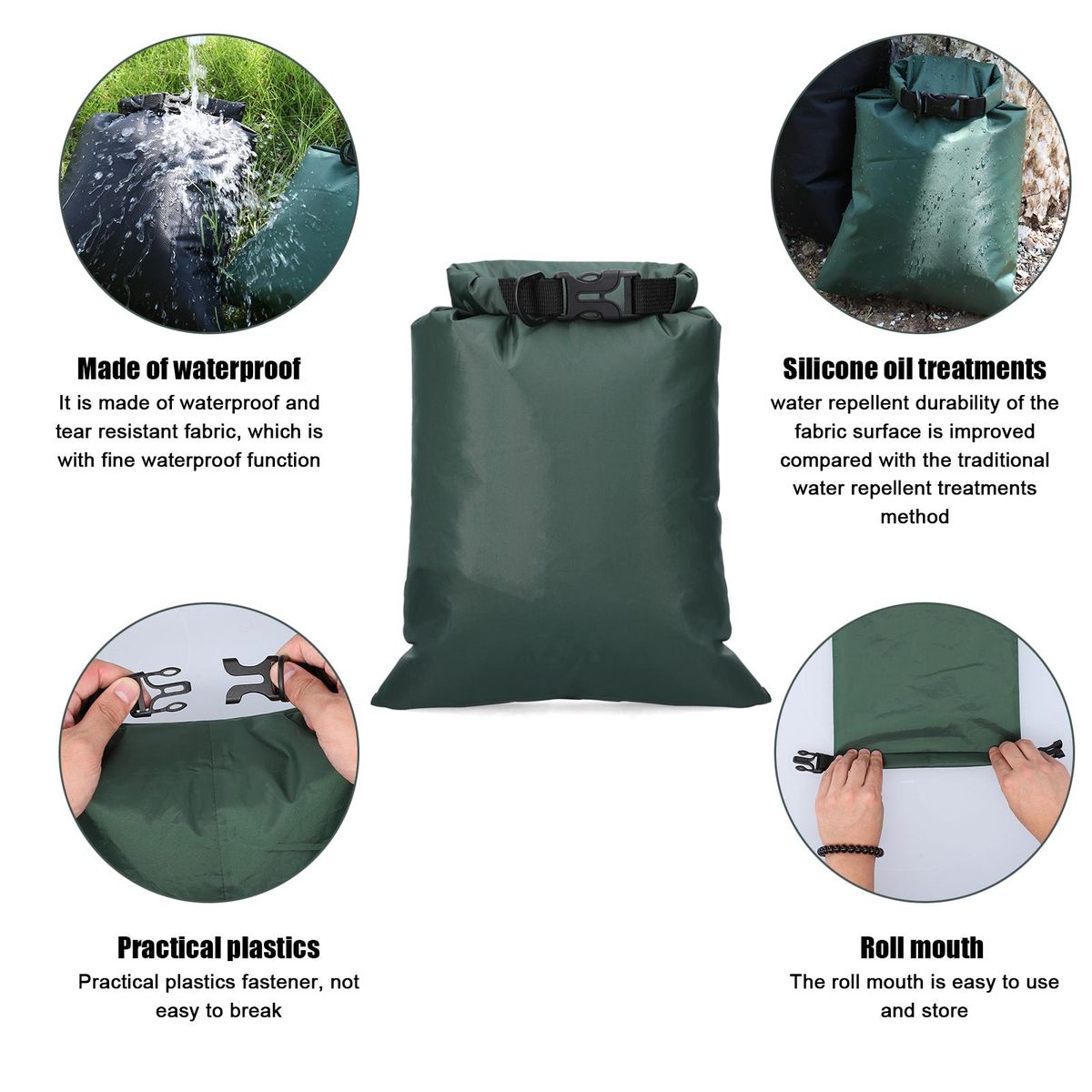 6pcs Waterproof Bag Set Outdoor Swimming Rafting Kayaking Trekking Sailing Canoing Boating Bags Set