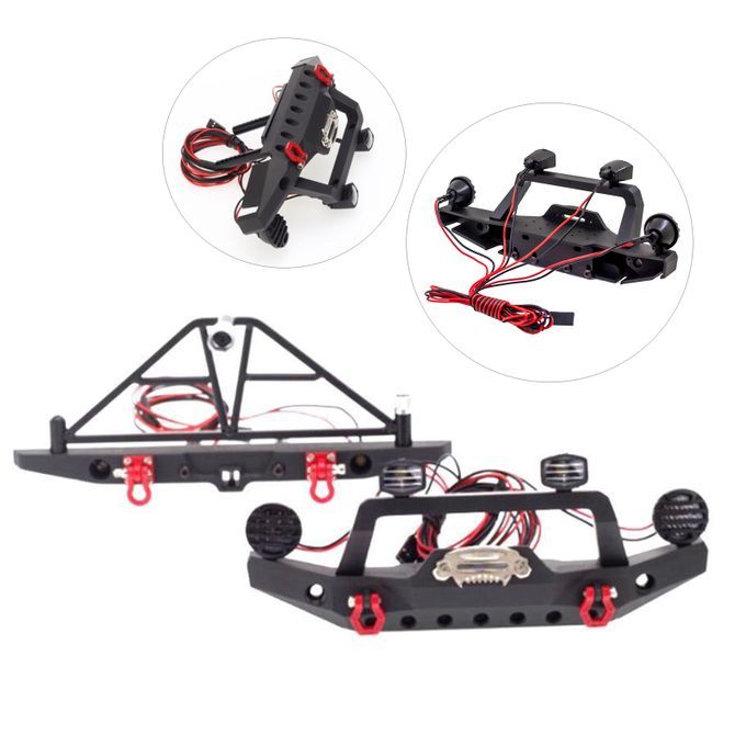RC Crawler Bumper For Axial TRX4 SCX10 110 Scale Model Front Rear Set