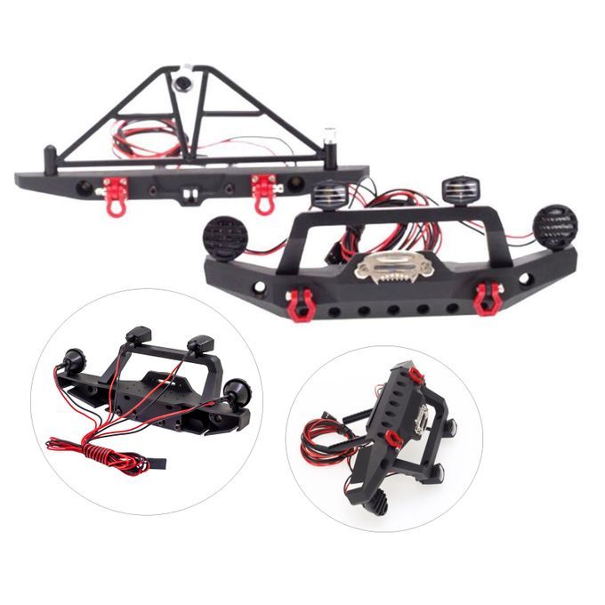RC Crawler Bumper For Axial TRX4 SCX10 110 Scale Model Front Rear Set