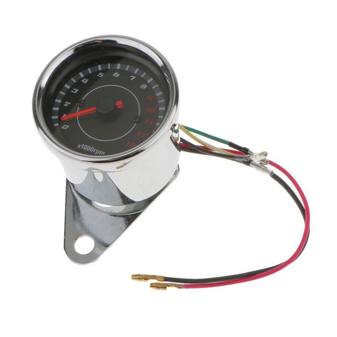 Motorcycle Motorbike DC 12V Tachometer Gauge 013000 RPM Rev Meter