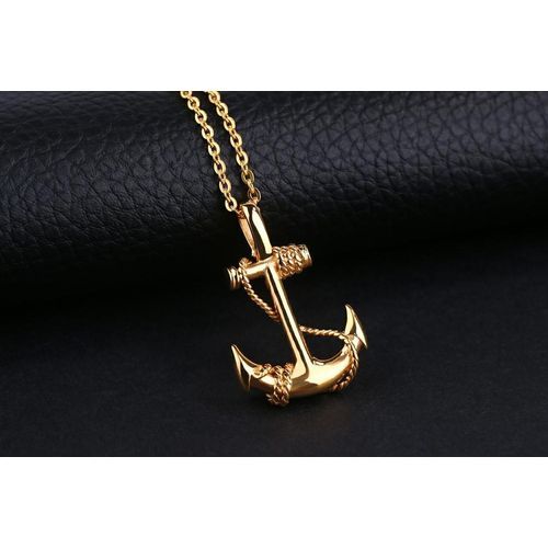 Men's Necklace Chain Boat Anchor Pendant