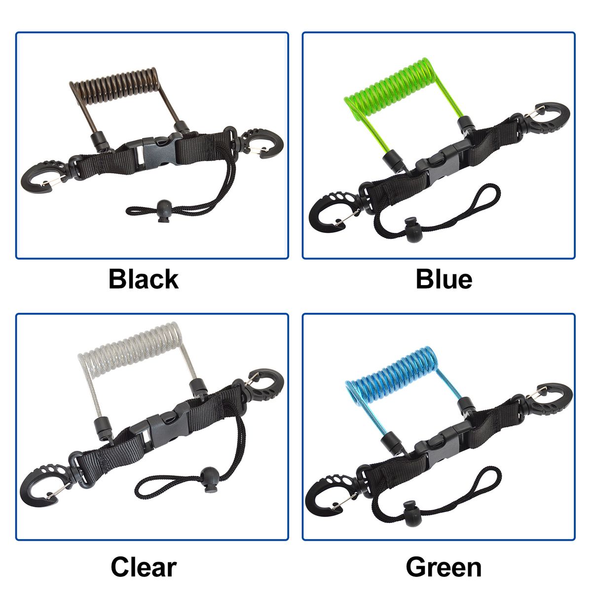 Spiral Coil Cable Anti-lost Camera Flashlights Safety Leash