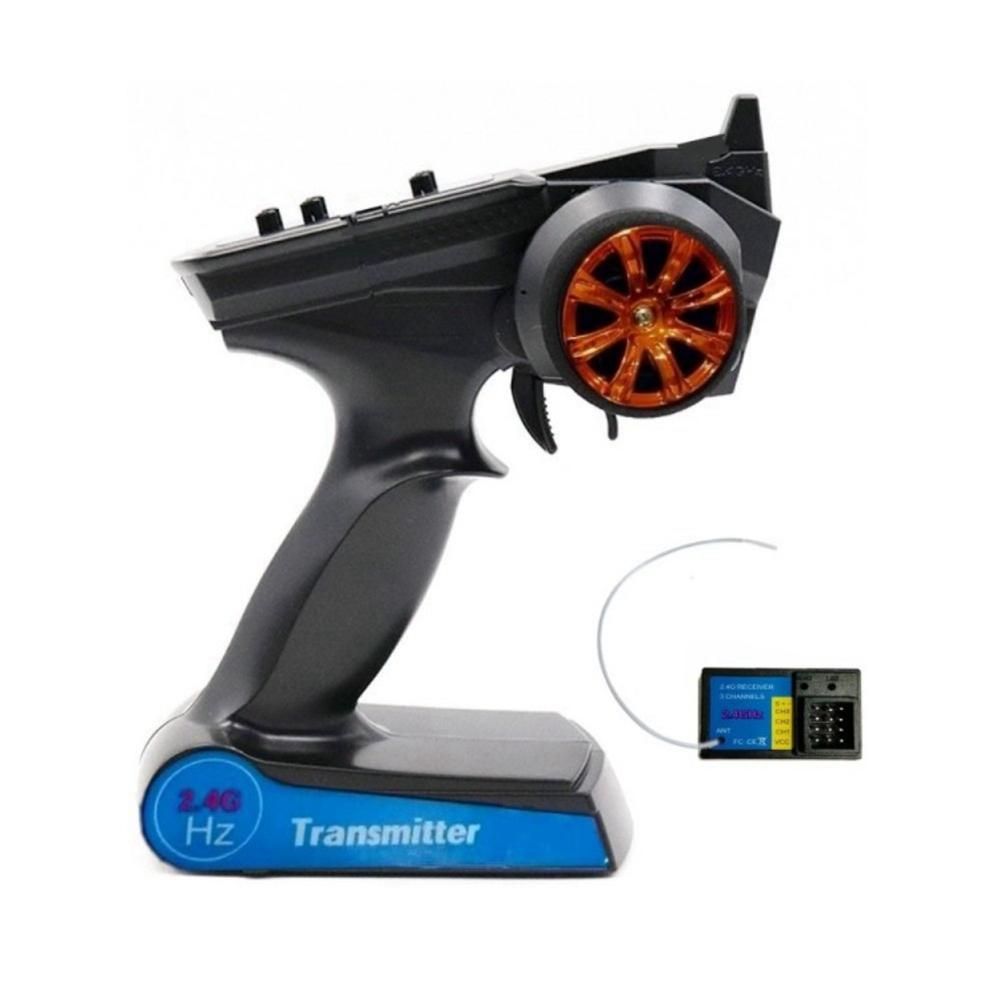 24GHz Remote Control 3CH Transmitter with Receiver for 18 110 112 RC Car Boat Tank Crawler Axial SCX10 TRX4