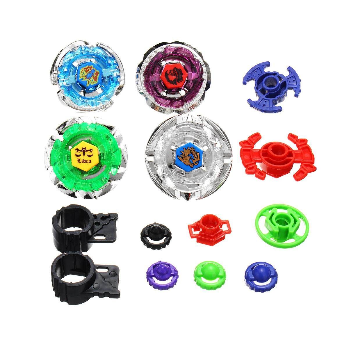 18pcs DIY Gyro Competitive Battle Wheel Toy Handle Launch Combination White (white)