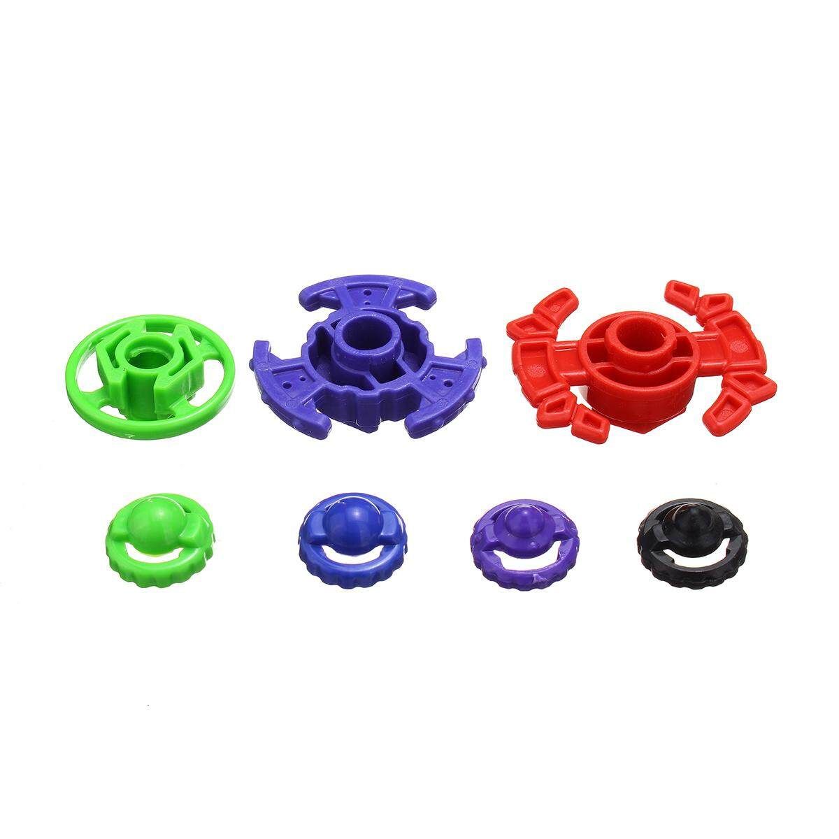 18pcs DIY Gyro Competitive Battle Wheel Toy Handle Launch Combination White (white)
