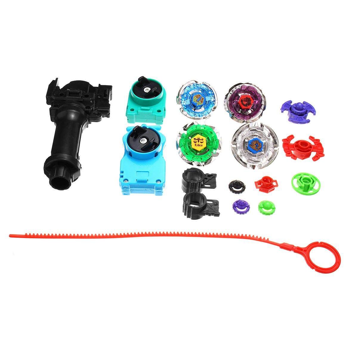 18pcs DIY Gyro Competitive Battle Wheel Toy Handle Launch Combination White (white)