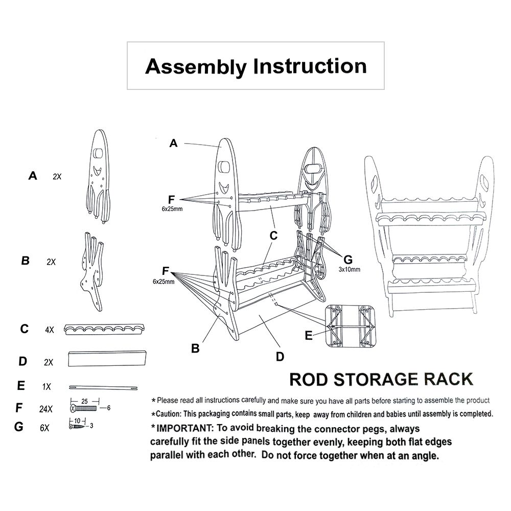 Fish Shape 16 Fishing Rod Holder Storage Rack Compact