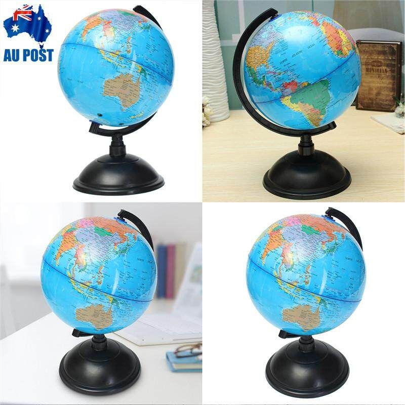 20cm Blue Ocean World Globe Map With Swivel Stand Geography Educational Toy Gift