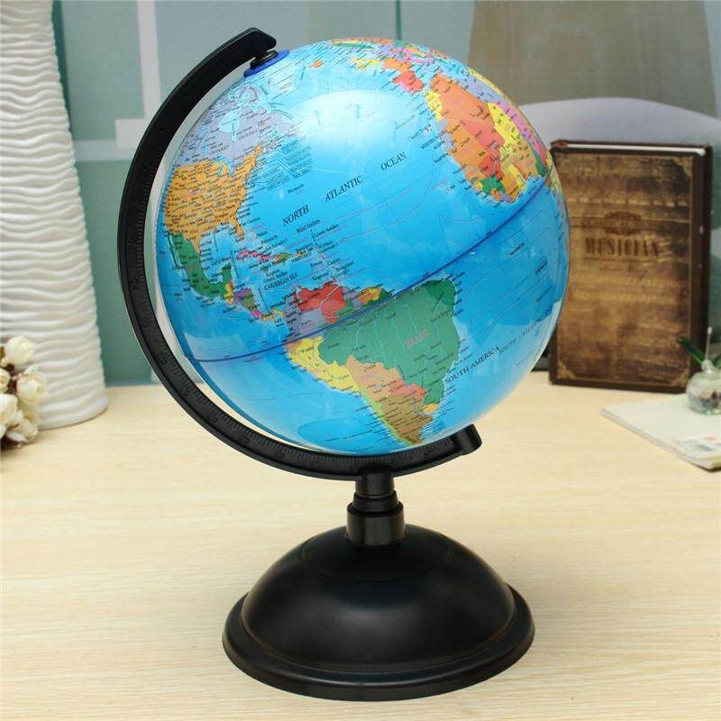 20cm Blue Ocean World Globe Map With Swivel Stand Geography Educational Toy Gift